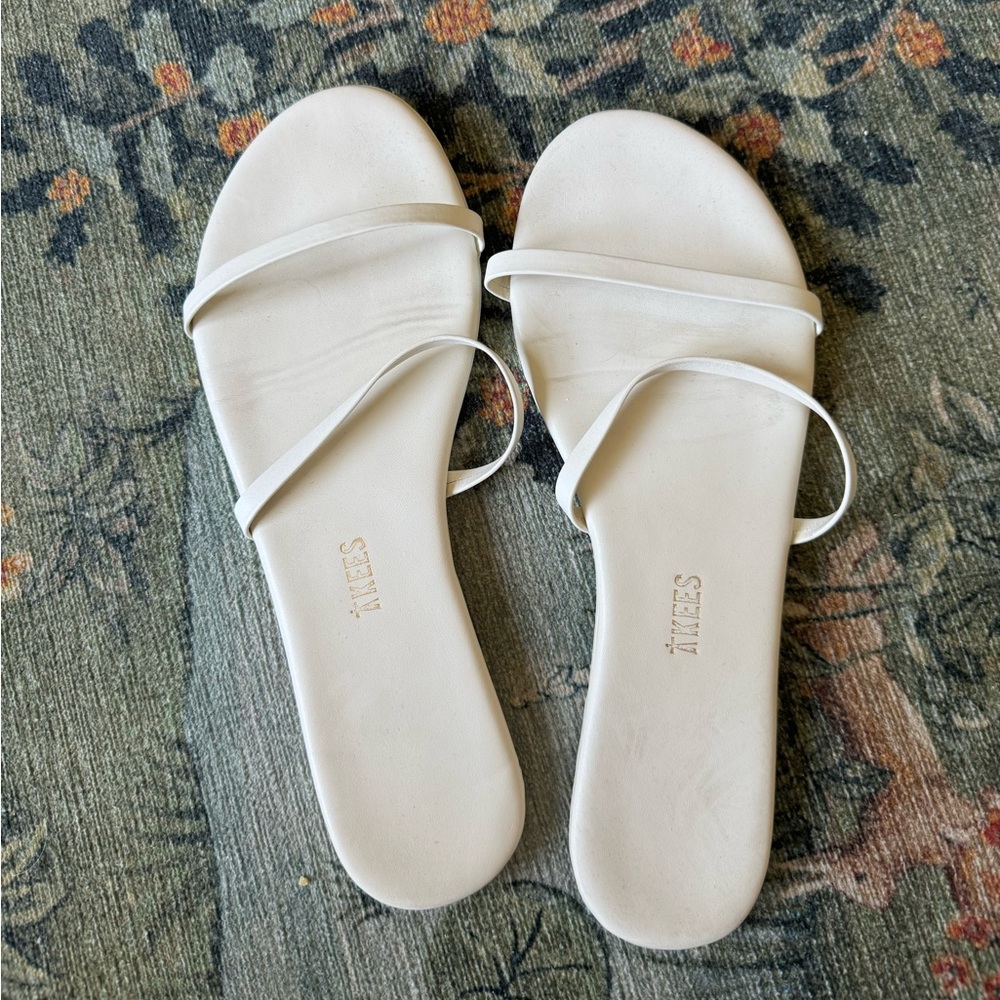 TKEES Gemma sandal, white, size 8 (eur size 39)